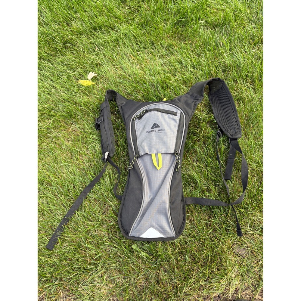 Ozark Trail Hydration Pack Backpack Black Gray Neon Yellow Hiking Cycling Bag‎